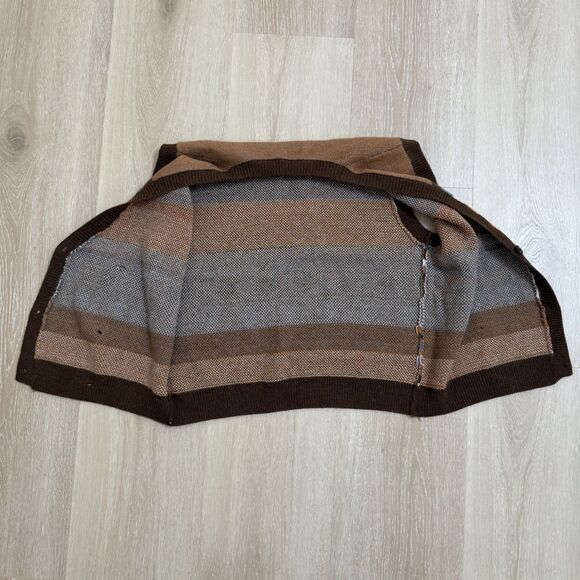 Double Breasted Grandpa Sweater Vest Sz M Button Up Fair Isle Cottage Shimmer - Picture 3 of 10